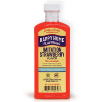 Happy Home Imitation Strawberry Flavoring, Non-Alcoholic, Certified Kosher, 7 Oz.