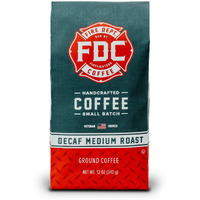 Fire Department Coffee - Gives Back To Firefighters - Decaf Ground Coffee - Roasted In The Usa - Made With Premium Coffee Beans - Veteran Owned - 12 Oz