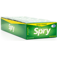 Spry Fresh Natural Xylitol Chewing Gum Dental Defense System Aspartame-Free Sugar Free Gum (Spearmint, 10 Count Blister Cards - Pack Of 20)