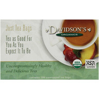 Davidson's Organics, White Pomegranate, 100-Count Unwrapped Tea Bags