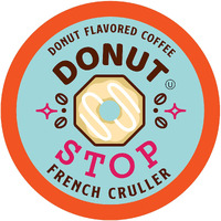 Donut Stop Flavored Coffee Pods, Compatible With 2.0 K-Cup Brewers, French Cruller Donut Flavor, 40 Count