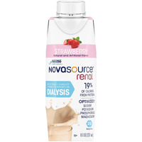 Novasource (2.0 Kcal/Ml) Renal Strawberry Formula For Patients On Dialysis (475 Calories, 22G Protein) 8 Fl Oz (Pack Of 24)