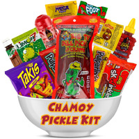 Chamoy Pickle Kit, Mexican Candy Mix Ready To Make The Famous Tiktok Trend, Includes Original Alamo Dill Pickle, Baby Lucas, Lucas Gusano, Skwinkles Salsaghetti, Tajin & Pulparindo By Lookon