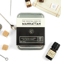 The Cocktail Box Co. Manhattan Cocktail Kit - Premium Cocktail Kits - Make Hand Crafted Cocktails. Great Gifts For Him Or Her Cocktail Lovers (1 Kit)