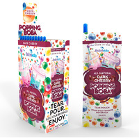 Bobavida Dark Cherry Popping Boba - 10 Boba Packets With Straws For Drinks, Desserts & Food Toppings - Non-Gmo Popping Boba Pearls