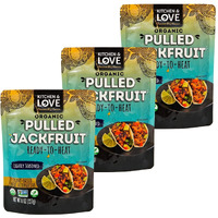 Kitchen And Love, Jackfruit Lightly Seasoned, Organic, Fully Cooked, Versatile Plant Based Meat Alternative, Gluten Free, 90 Seconds, High In Fiber, Non Gmo Verified, Kosher, Vegan, 8 Oz (Pack Of 3)