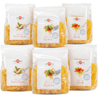 Isibisi Pasta Sampler - Penne, Rigatoni, Spirali Noodles - Authentic Italian Pasta In Bulk Made With Corn, Rice Flour - Non Gmo Vegan, Artisanal Pasta - Made In Italy (6 Pack)