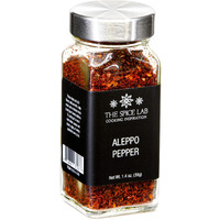 The Spice Lab Aleppo Pepper Chili Flakes Gourmet Crushed Red Pepper Flakes (French Jar) Ou Kosher Gluten-Free Non-Gmo All Natural - Turkish Spice Blend Used In Harissa Spice Or Zaatar Spice
