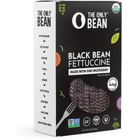 The Only Bean - Organic Black Bean Fettuccine Pasta - High Protein, Keto Friendly, Gluten-Free, Vegan, Non-Gmo, Kosher, Low Carb, Plant-Based Bean Noodles - 8 Oz (1 Pack)