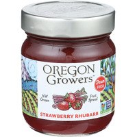 Oregon Growers Strawberry Rhubarb Fruit Spread - Strawberry Rhubarb Jam, Strawberry Jam, Rhubarb Jelly, Strawberry Rhubarb, Strawberry Rhubarb Preserves, All Natural Ingredients - 12 Oz (Pack Of 1)