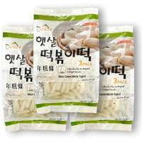 Apexy Korean Rice Cake Tteokbokkik Rice Cake, Chewy Tteok, Authentic Korean Street Food Snack, Perfect With Cheese And Ramen Noodles, No Msg, No Corn Syrup, Vegan And Gluten Free, Non-Gmo 21.16 Oz Stick Type Pack Of 3