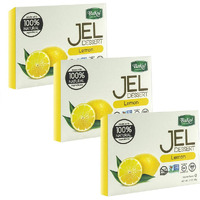 Bakol Jel Dessert - All Natural Vegan Dessert Mix - Kosher - Halal - No Artificial Sweeteners Flavors Or Colors - Lemon Flavor (Pack Of 3)