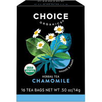 Choice Organics - Organic Chamomile Tea (6 Pack) - Compostable - Caffeine Free - 96 Organic Herbal Tea Bags