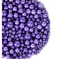 Kasvan Purple Pearl Sugar Sprinkles - Edible Candy Pearls 130G/4.58 Oz, Mix Size, Baking Cake Decorations, Ice Cream Toppings And Cookie Decorating, Wedding Party Chirstmas Supplies