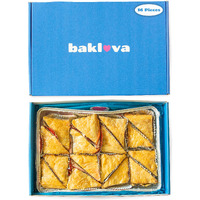 Bakluva 16-Piece Baklava Pastry Dessert Gift Box - (16) Large 2.3 Oz (66 Gram) Pieces - Perfect For Gifts, Parties, And More