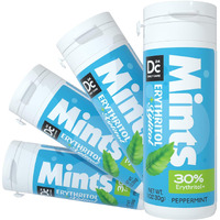 Dc24 Daily Care Xylitol Erythritol Mints, No Aspartame Sugar Free Mints, Low-Calorie, Refresh Breath Mints Keto Peppermint 30 Pieces (Pack Of 4)