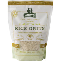 Andys Charleston Gold Rice Grits By White House Farms| Gluten Free & Non Gmo | Sugar Free, Aromatic | Harvested In The Usa | 1 Pack |24 Oz (1.5Lb)