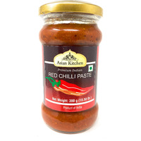 Asian Kitchen Red Chilli Cooking Paste 10.58Oz (300G) Glass Jar ~ Vegan | Gluten Free | Non-Gmo | No Colors | Indian Origin
