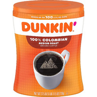 Dunkin' Donuts 8133401292 Colombian Ground Coffee, Medium Roast, 27.05 Oz.
