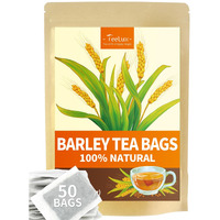 Teelux Barley Tea Bags, Pure Roasted Barley Tea, Caffeine Free, Sugar Free, Nutty Flavor, 2G X 50 Bags