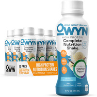 Owyn Only What You Need Protein Shake, High Protein Complete Nutrition Drink, Vanilla, 12 Fl Oz (12 Pack)