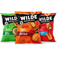 Wilde Spicy Protein Chips Variety Pack, Buffalo, Spicy Queso, Nashville Hot, Thin And Crispy, Protein Snack, Keto Chips, Made With Real Ingredients, 1.34Oz Bags (Pack Of 12)