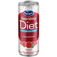 Ocean Spray Sparkling Diet Cranberry Juice Drink, 11.5 Fl Oz Cans, 4 Count (Pack Of 24)