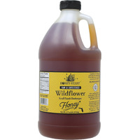 Honey Feast Wildflower Honey - 6 Pounds (1/2 Gallon) Bulk Honey, All Natural, Unfiltered, Unheated Honey, Perfect For Sweetening & Baking