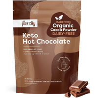 Flavcity Keto Hot Chocolate Powder, Original - Dairy-Free & Sugar-Free Organic Cocoa Powder Drink Mix - High-Fiber, Low-Carb & Gluten-Free Prebiotic - Vegan & Non-Gmo (9.4 Oz)