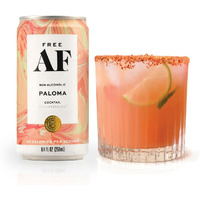 Non-Alcoholic Paloma, Ready To Drink Mocktail With Afterglow, Low Calories, Refreshing Lime & Pink Grapefruit, 8.4 Fl Oz Cans (12 Pack)