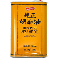 Shirakiku Pure Japanese Sesame Seed Oil - Premium, Low Carb, Expeller Pressed And Rich Flavor Natural Sesame Seed Oil - Perfect For Authentic Oriental Asian Cuisine (Toasted) - 56 Fl Oz