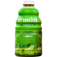 Fruniti Super Greens Smoothie Mix - Natural Cleanse + Detox - No Sugar Added - Fruit + Veggie Puree - Spirulina, Spinach, Kale, Cucumber, Lemongrass, Apple, Banana, Kiwi - Makes 24 Smoothies