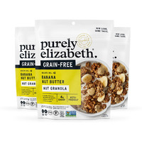 Purely Elizabeth, Banana Nut Butter, Keto Granola, Grain-Free (3 Ct, 8Oz Bags)