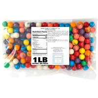 Gumballs For Gumball Machine, 0.5 Inch Mini Gumballs, Approx. 280 Pieces, 1Lb Bulk Bag, Dubble Bubble Assorted Fruit Flavored Bubble Gum, Gumball Machine Refills