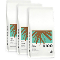 Kion Organic Whole Bean Coffee, Tested For Toxins, Ethically Sourced, Rich, Bold, And Smooth, Medium Roast 12 Oz (3 Pack)