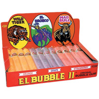 Dubble Bubble El Bubble Ii Bubble Gum Cigars, Assorted Fruit Flavors, Box Of 36