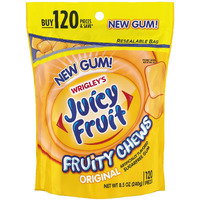 Juicy Fruit Gum Fruity Chews Sugarfree Chewing Gum, 120 Pieces - Pack Of 3