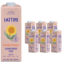 Lattini Unsweetened Non-Dairy Sunflower Milk | Plant-Based, Vegan, Sustainable, Non-Gmo - Allergen Free Milk Alternative 32 Fl Oz (Pack Of 6)