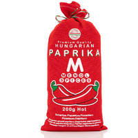 Menol Spices Authentic Hungarian Hot Paprika Powder (Hot, 7Oz / 200G) Very Spicy Gourmet Quality, Produced In Region Of Szeged, Hungary, Incredible Flavor, Freshly Ground