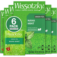 Wissotzky Nana Mint Green Tea (6 Pack - 120 Tea Bags) | Antioxidant Rich | Moroccan Mint Tea Bags | Revitalizing Nana Tea