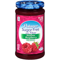 Polaner Sugar Free With Fiber, Seedless Raspberry Preserves, 13.5 Ounce
