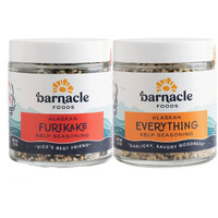 Barnacle Foods Kelp Seasoning Variety Pack | 2.5 Oz. | Everything Bagel & Furikake Rice Seasoning | Great Spice For Cooking, Meals & Snacks | Made In Alaska | 2 Pack