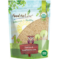 Food To Live Organic Unhulled Sesame Seeds, 4 Pounds - Non-Gmo, Whole Natural Raw White Sesame Seeds, Kosher, Vegan, Bulk, Rich In Dietary Fiber, Protein, & Iron. Crunchy Texture. Great For Baking.