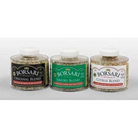 Borsari Seasoned Salt Gift Set - Gluten Free Gourmet Sea Salt Blends With Herbs And Spices - Set Of 3, 4 Oz Shaker Bottles - Includes Savory, Citrus, And Original Seasoning
