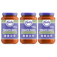 Fody Foods Tomato Basil Pasta Sauce, 19.4 Ounces, Low Fodmap Certified, Sensitive Recipe & Gut Friendly, Premium Quality Ingredients, Non-Gmo, Pack Of 3, Packaging May Vary
