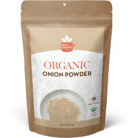 Spicy Organic Onion Powder - 8 Oz. - Certified Usda Organic - Non-Gmo - White Onion Powder Seasoning For Dressings, Dips, Casseroles, Meat, Poultry, Baking, Sauces, Gravies, And Flavoring For Snacks