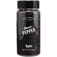 Olde Thompson Whole Black Pepper, Refill For Pepper Grinders, 5.8 Oz