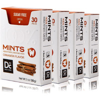 Dc24 Daily Care 100% Erythritol Breath Mints, 0-Calorie,Sugar Free, Natural Cinnamon, Gluten Free, 30 Count, Pack Of 4