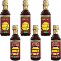 San-J - Gluten Free Teriyaki Sauce - Well-Balanced Sauce For Cooking - Non-Gmo - 10 Oz. Bottles - 6 Pack