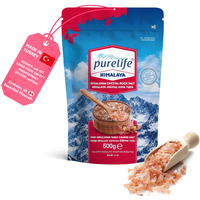 Purelife Kosher Coarse Himalayan Pink Salt - Organic Himalayan Salt From Iron-Rich Himalayan Mines | Gourmet Natural Crystal Rock Salt With Minerals For Salt Mills & Grinders - 1.1 Lbs